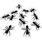 Хэллоуин Набор декоративных элементов Halloween Муравьи 4см 12шт, ассорти №24-515