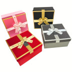 Коробка подарочная SY 14,5*14,5*6см Good Luck Happy 4 вида микс 10238-S