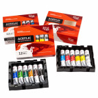 Краски акриловые Rosa Studio набор 12цв. по 20мл блистер 9074769