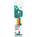 Набор кистей 3шт Rosa Kids №3 синтетика круглая №6,8 плоская №10 184163