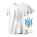 Футболка - раскраска Rosa Talent хлопок 100%, размер S Тризуб N0003805