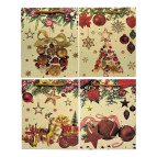 Пакет подарочный бумажный 27*21*9см крафтовый Новогодний NPZ-005-M