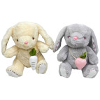 Игрушка мягкая, Зайка с морковкой h-22см, ассорти 608-11