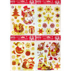 Наклейки детские 20*29см Новогодние с глитером, в ассортименте ST-4435/JJ-FX*