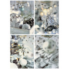 Пакет подарочный бумажный 23*18*10см Новогодний с фольгой 21816/2816-S