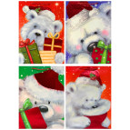 Пакет подарочный бумажный 23*18*10см Новогодний с фольгой 2607-S