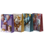 Пакет подарочный бумажный 42,5*30*12см с фольгой 6079-L