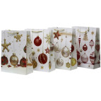 Пакет подарочный бумажный 42,5*30*12см Новогодний с фольгой 2606-L