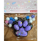 Игрушка антистрес Сквиш Таба Лапка Котика большая 7см 1шт арт1347-2 черная с фиолетовым