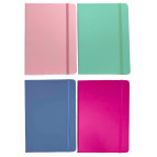 Блокнот А5 80л. Лидер Деловой с резинкой, пастель, ассорти 25-501