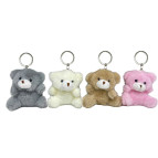 Брелок мягкий плюшевый Медвежонок 9,5см мех, ассорти №24511