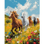 Картина раскраска по  номерам на холсте  - 40*50см Идейка КН6597 Полевая гармония