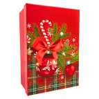 Коробка подарочная прямоугольная 21*14*8см Новогодняя, ассорти 1037Y-006-M