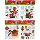 Наклейки детские 20,5*26см Новогодние 3D, в ассортименте ST-4428/JJ-SDF**