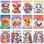 Раскраска 10,5*14,8см Фреш 20л. с наклейками Микс, 2713-**