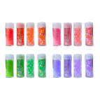 Блестки набор Sultani 4цв. + пайетки + бусины, ассорти ST-9920