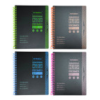 Тетрадь на спирали A5 120л. пластиковая обложка 6 разделов, Block ассорти №А5-8251