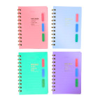 Блокнот на спирали А6 60л. пластиковая обложка 6023