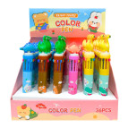 Ручка шариковая с насадкой 10-ти цветная Динозавр ассорти SM-10-1