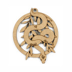 Заготовка для декорирования Rosa Talent (ХДФ) набор 4шт Змея на ветке 7,5*9,5см 48017857