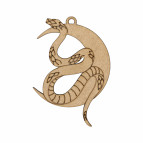 Заготовка для декорирования Rosa Talent (ХДФ) набор 4шт Змея на месяце 7*10см 48017856