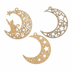 Заготовка для декорирования Rosa Talent (ХДФ) набор 3шт Лунная ночь 8*9см 48017855