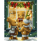 Картина раскраска по  номерам на холсте  - 40*50см Идейка КН6553 Магазин игрушек