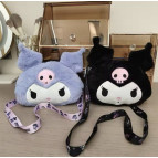 Сумка через плечо Лидер детская меховая Куроми Kuromi 20*18см, ассорти №2693-1