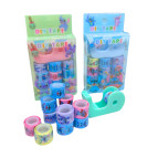 Скотч декоративный Decor набор 12шт 1,2см*2,2м Стич, ассорти с диспенсором HLL-1201-ST