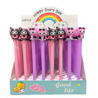 Ручка шариковая с насадкой Куроми Kuromi Лидер ассорти, синяя №52-C