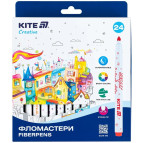 Фломастеры 24 цв. Kite мод 1153 Creative Superwashable K-1153