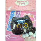 Игрушка антистрес Сквиш Таба Кошка мордочка черная 1шт А4-11