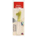 Свечка для торта золотистая Цифра-1 Birthday Candles 5см 9369-1з