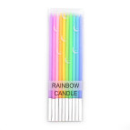 Свечи-набор для торта Rainbow candle 10 свечей по 12см Радуга DSCN9319