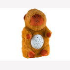 Игрушка мягкая Капибара спящая, с прэкцией звездного неба h-27см, 5200-5