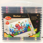 Скетч маркеры для рисования Jongdi для бумаги набор 60 шт трехгранные 8299-60