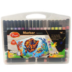 Скетч маркеры для рисования Jongdi для бумаги набор 48 шт трехгранные 8299-48