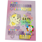 Картон цветной детский и бумага А4 8+12л. Kidis Cats are the best 13289