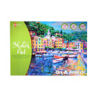 Альбом для эскизов Santi А4 (21*29,7см) масляными и акриловыми красками 12л. 200г/м 742548