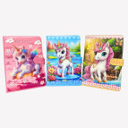 Блокнот А5 80л. Лидер с магнитным клапаном 6250-11 Единорог, ассорти