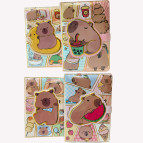 Блокнот А5 96л. Лидер с магнитным клапаном SC-017 Капибара, ассорти PU-017