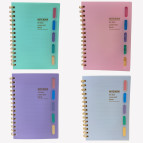 Тетрадь на спирали А5 100л. пластиковая обложка Лидер 0744-А5 в клетку