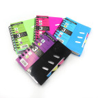 Блокнот на спирали А6 120л. пластиковая обложка 4 раздела Лидер 8810/0743-A6