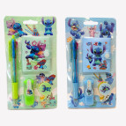 Набор блокнот + ручка 4-х цв. + маркер + скотч, 6*7см 40л, Стич, ассорти Е-006-ST