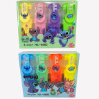 Маркеры текстовыделители набор 4шт Лидер мини с наклейками Стич 8662-ST