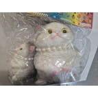 Игрушка антистрес Сквиш Таба Кошка Гигант 21см+ котенок 10см набор 2шт IRM-1