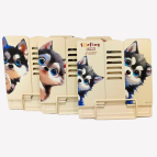 Подставка для книг металлическая сплошная Лидер 21*22,5см Собачка, ассорти 1217