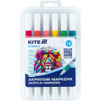 Маркер универсальный акриловый Kite Creative набор 12 шт K-1156 в пласт. футляре
