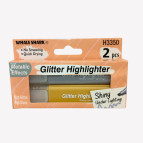 Маркеры текстовыделители набор 2шт Whale Shark с глитером H3350