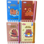 Блокнот А5 80л. Лидер с резинкой Капибара, ассорти 9036-1